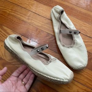 Valentino Rockstud Espadrille Flats